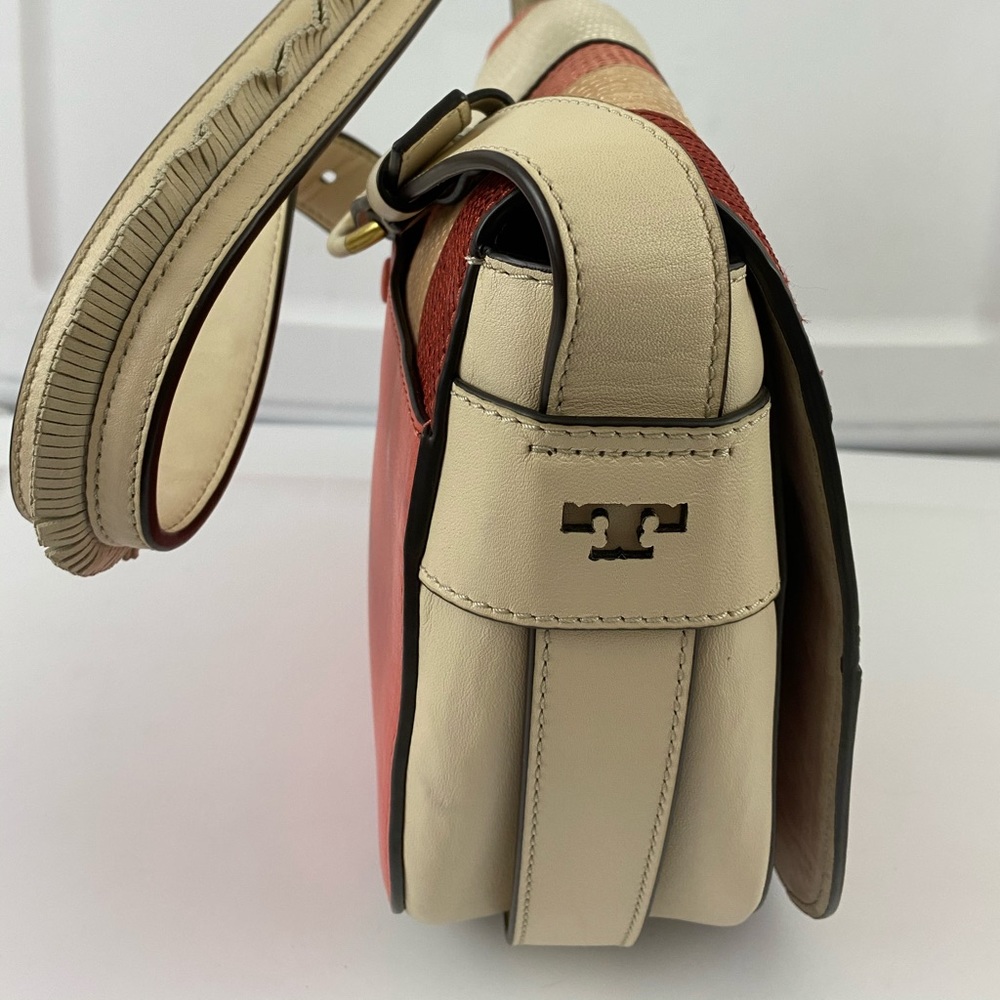 Authentic Tory Burch patchwork Nubuck leather flap - Picture 11 of 16